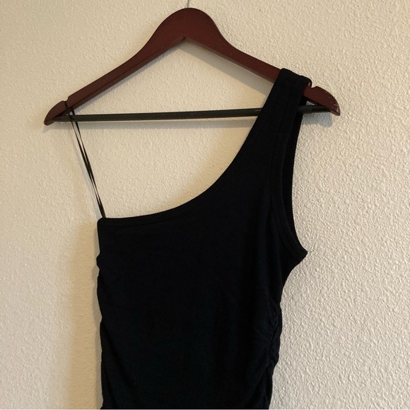NWT L*Space Alana Black One Shoulder Bodycon Dress | Small - Picture 3 of 9